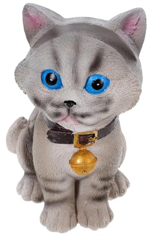 TOPBATHY Grey Cat Glasses Frame - Cute Resin Eyeglass Holder for Home and Office Decor Ideal Gift for Cat Lovers