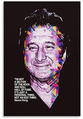 SUJHGYHB Steve Perry Zitat, modisches Poster, dekoratives Gemälde, Leinwand, Wandkunst, Wohnzimmer, Poster, Schlafzimmer, Gemälde, Tapete, Promi-Gemälde, 60 x 90 cm