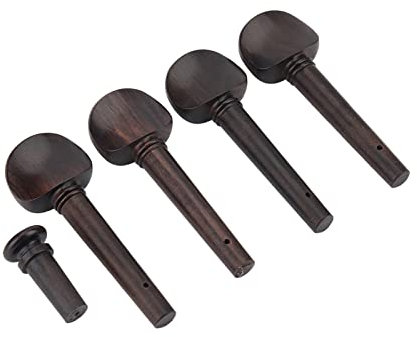 1 Set Parti di Violino in Legno di Ebano 4/4 Raccordi Mentoniera Pioli Cordiera Tunnendp Cordiera di Violino 11×10×4 1 Set Parti di Violino in Legno di Ebano 4 4 Raccordi