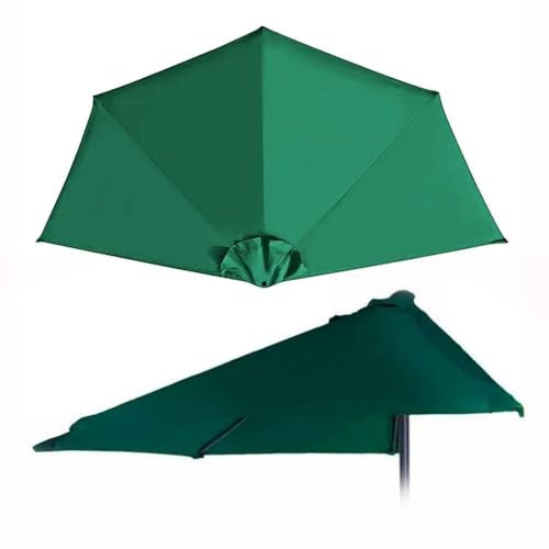 Demi-housse de parasol de rechange de qualité supérieure pour parasol de marché, idéale pour appartement, porche et maison de ville, durable et élégante, 2,7 m, Vert, 270cm/9ft-5ribs