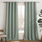 PONY DANCE Thermogardine Wärmeisolierend Verdunklungsvorhänge mit Ösen 2er Set H 260 x B 132 cm Gardinen Wohnzimmer Modern Extra Lange Vorhänge Blickdicht Salbeigrün