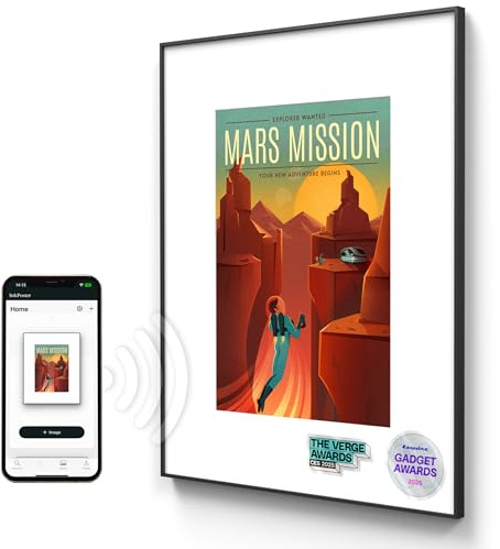 INKPOSTER Tela 28.5 - Color Screen E Ink Spectra 6 with Sharp IGZO - Up to 1 year on one charge - Paper-like: Silent, no Blue Light - Aluminium Body - Thousands of Artworks in Application