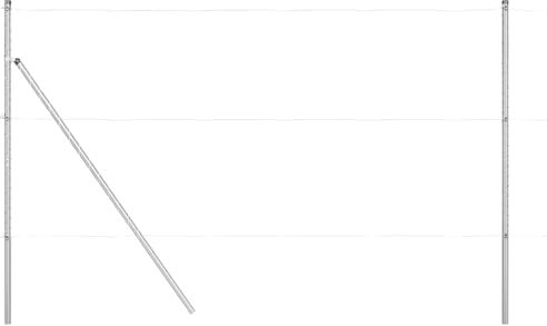 vidaXL 13 Teile Zaunpfosten Silber Ø32mm 200cm aus galvanisiertem Stahl. Langlebige und wetterfeste Zaunaccessoires für deinen Garten oder deine Terrasse. Höhenverstellbare Barriere.