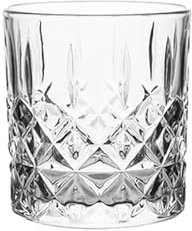 Vaso de whisky de diamante de 300 ml, elegante vidrio grueso - versión corta