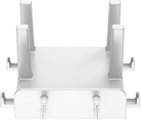 Koolenry Router Wall Mount Bracket Top Box Wall Mount Holder Cable Organizer for Router Top Box WHITE