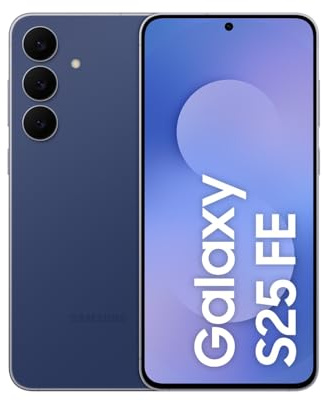 Samsung Galaxy S25 FE mit Galaxy AI, Handy mit Android, 6,7 Zoll FHD-Display, 50 MP Kamera, 128 GB Speicher, 8 GB RAM, 4.900 mAh Akku, Navy, 3 Jahre Herstellergarantie [Exklusiv auf Amazon]