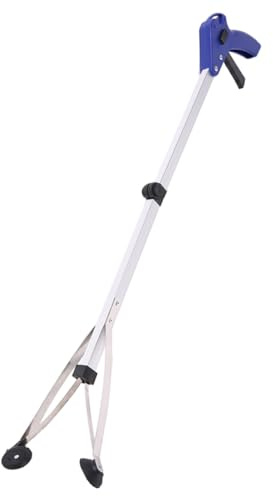 LOLIPPYY Faltbarer Aluminiumlegierung Müllgreifer mit Langem Griff Elastischer Zange für Einfaches Müllsammeln Greifhilfe für Senioren und Behinderte Vielseitiges Aufnahmewerkzeug für