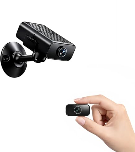 JICICUXI Mini Kamera, 4K HD Überwachungskamera Innen mit 150° Weitwinkel & Nachtsicht, WLAN 2,4 & 5 GHz Kamera Überwachung Innen, Intelligente Bewegungserkennung