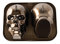 Nordic Ware Haunted Skull Kuchenform, 3D Aluminiumguss Gugelhupfform Gugelhupfform mit Totenkopf-Muster, Premium Kuchenform Made in The USA, Farbe: Bronze, 88448