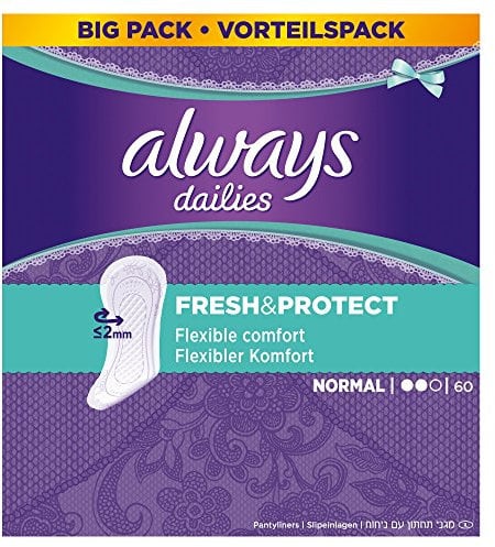 Always Dailies Fresh and Protect Normal Panty Liners Pads - Pack of 60