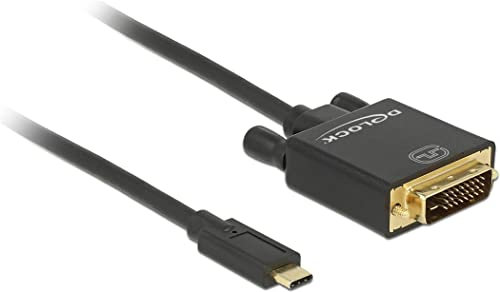 DeLOCK 3m USB-C/DVI 24+1 Negro