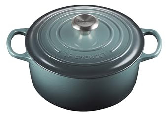 Le Creuset Cocotte Signature en Fonte Émaillée avec Couvercle, Ø 24 cm, Ronde, 4.2 L, 4.305 kg, Ocean, 21177243602430