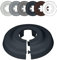 FUX 6 Pcs. Rosace radiateur, 12mm-35mm, Blanc Gris Marron Noir, rosace pour tuyaux de chauffage, cache tuyau plomberie, coffrage cache tuyau, cache trou (22mm, Gris anthracite 9016)