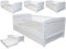 Micoland Kinderbett Juniorbett 160x70cm umbaubar Weiss mit Schublade