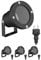 ledscom.de 4 Stück Gartenstrahler DUK für außen, IP65, Stecker, schwarz, 1x GU10 max. 15W