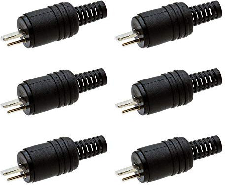 6X DIN Lautsprecher Stecker Kabelanschluss Knickschutz Schraubbar Boxen Adapter