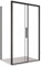 Dreiseitige Duschabtrennung mit schwarzen Anti-Kalk-Schiebeprofilen 195 Lagoa - 80x140x80