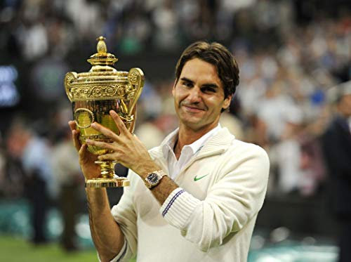Poster Trophe Grand Chelem Champion Roger Federer Athlete Star Tennis Champion