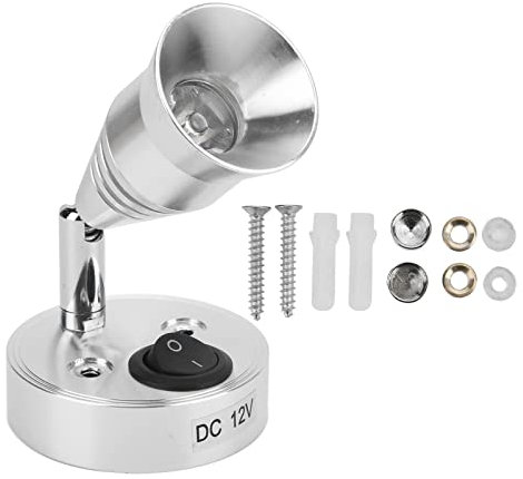 KIMISS RV Liseuse Dimmable, LED RV Liseuse 12V 3W Intérieur Flexible avec Interrupteur pour Camion Remorque Bateau Yacht Caravane(Lumière Blanche Chaude)