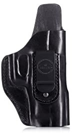 Multifit Open-top IWB Leather Holster with Steel Clip 1.5 Black, Right Hand, Size 2212