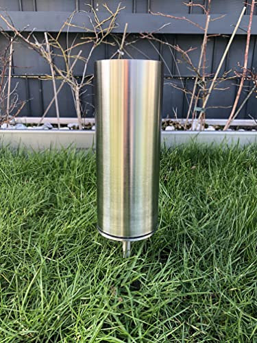 Grab-Vase-Edelstahl-Erdspieß-Hochwertig-Grabschmuck Friedhof