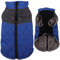 JoyDaog Warmer Fleece-Hundemantel für kleine Hunde, D-Ringe, wasserdichte Welpenjacke für den kalten Winter, Blau, Größe S