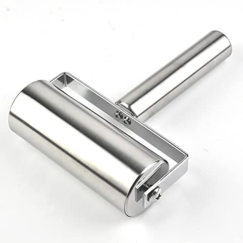 Pastry Pizza Roller, Smooth Non Stick Stainless Steel Rolling Pin Time-Saver Pizza Dough Roller for Home Kitchen Baking Cooking