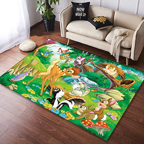 Cartoon Hirsch Bambi gedruckt Muster Teppich Baby Spielmatte Wohnzimmer Teppich Dekoration Haustier Teppich 140 * 200cm