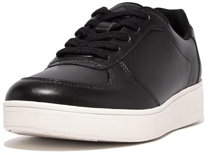 FitFlop Women's Rally Tennis Sneaker Leather/Suede Panel