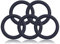 Ganzoo O-Ring Metall für Hunde-Leine, 20mm Innen-Durchmesser, 5 Stück, Zinkring mit Silikon-Beschichtung, Nicht rostend, Rund-Ringe für Paracord 550 Halsband, Handtasche, Metallring, Farbe Navyblue