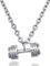 RUGGED steel - Herren Edelstahl Halskette mit Hantel-Anhänger (inkl. Schmuck-Box)