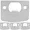 Standard Latch Strike, Stainless Steel Dead Latch Door Strike Universal Door Strike Plate, Security Deadbolt Strike Door Reinforcement Plate Satin Nickel Strike Plate, 4pcs