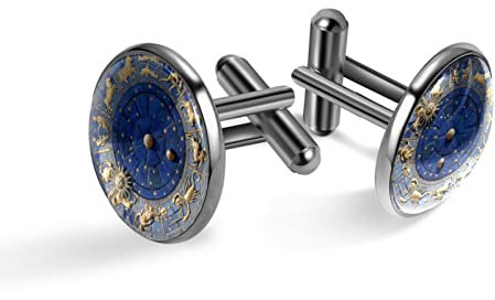 Manschettenknöpfe für Herren Männer,Uhr Architekturdenkmal Venedig klassische Manschettenknöpfe schwarz für Anzug, Hemd, Hochzeit, Geschäft, Geburtstag, Schmuck, Geschenk