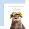 Old English Co. Geburtstagskarte mit niedlichem Otter für Sie – lustige Otterly Happy Birthday Grußkarte für Frauen – niedliche Tier-Geburtstagskarten für Schwester, Mutter, Tochter, innen blanko,