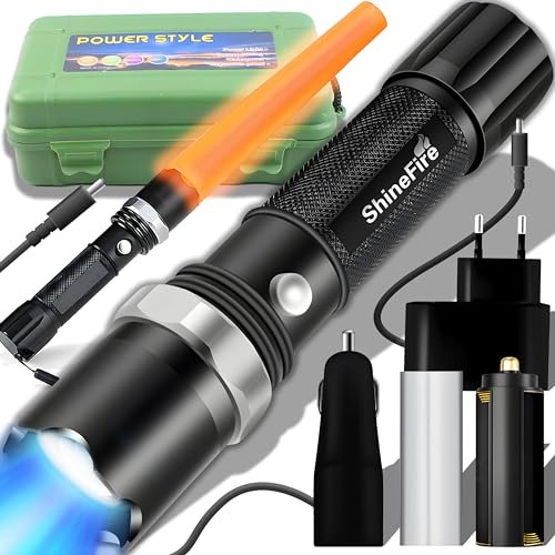 Retoo Taschenlampe LED Aufladbar, LED Taschenlampe Extrem Hell 100000 Lumen, Taktische Taschenlampen Akku Taschenlampe, Li-on 18650 Starke Taschenlampe Flashlight Camping Wandern Outdoor Notfäll