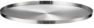 blomus Tablett -Peasy- Serviertablett aus Edelstahl | Dekotablett rund mit Rand ⌀ 38cm (L, Stainless Steel)
