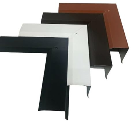 90 ° Ecke für Ortgangblech Flachdach Ortgang Dach Blech Innenwinkel 90° Zuschnitt 30 cm (Alu anthrazit RAL 7016)
