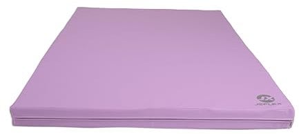 Jeflex - Lila Weichbodenmatte & Turnmatte 150 x 100 x 8 cm MADE IN GERMANY/faltbare Gymnastikmatte/platzsparende Fitnessmatte & faltbare Yogamatte/dicke Sportmatte für Kinderzimmer