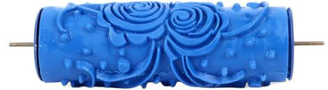 Tyenaza 5-Zoll-Gummi-Farbroller Mit Muster, Schöne Muster, Wiederverwendbar, Dekorative Kunst-Texturwalze, Wand-Musterwalzen-Schablone(Blumen)