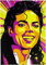 KUSTOM ART Bild Serie Große Figuren der Musik Michael Jackson, Druck auf Holz, 30 x 21 cm.