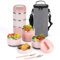 Lille Home 3-Layer Stainless Steel Lunch Box 1.43L- Leakproof, BPA-Free Insulated Bento Box for On-The-Go Meal Prep, Stackable Food Container for Women & Men (Pink)