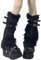 Kobeleen Faux Furs Leg Warmer, Warm Soft Cozy Fuzzy Leg Warmer Boot Cuffs Cover for Women, Party Costumes, Black, One Size