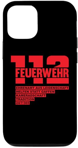 Freiwillige Feuerwehr 112 Ehrenamt Feuerwehrmann Geschenk Hülle für iPhone 12/12 Pro