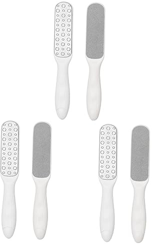 Healeved 6 Stk Abgestorbene Haut Entfernen Hautpeeling-rasierer Fußraspel-entferner Griff Fußschrubber Harthautfeile Aus Metall Fußfersenschaber Kahlköpfige Haut Weiß Hacke Fuß Reiben