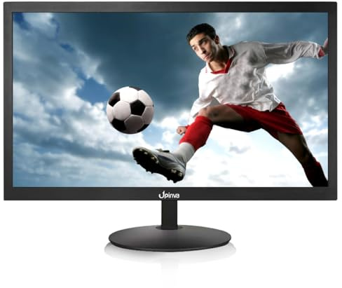 Upinva Display multifunzione CCTV da 22 pollici supporta PC HDMI BNC VGA AV interfaccia di ingresso USB 1920 x 1080 schermo Full HD con altoparlante integrato LCD