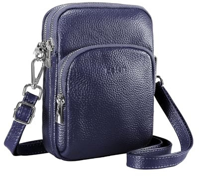 befen Echtleder Handytasche zum Umhängen Damen RFID-Blockierung Handy Umhängetasche Leder Handytasche mit Geldbörse zum Umhängen, Crossbody Bag mit Verstellbar Schultergurt