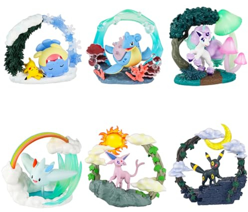 Reement Pokémon Circular Diorama Collection 1 Box, ca. H 3,9 x B 5,5 x T 6,1 cm (100 x 140 x 60 mm), aus PVC und ABS