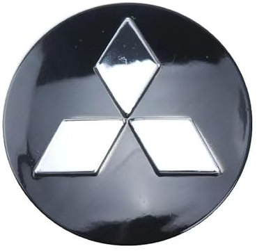 DFVBNH Auto Nabendeckel für Mitsubishi Space Star 2013-2019, Nabenkappen Radnabenabdeckung Felgenkappen Radnabenkappen Felgendeckel Radnabendeckel ABS Logo Ersetzen Zubehör 4 PCS,Black-60mm