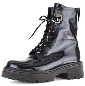 Gabor Damen Combat Boots, Frauen Stiefeletten,schnürstiefel,Winterstiefel,warm,gefüttert,Stiefel,Bootee,Booties,Ocean (Glitzer),35.5 EU / 3 UK