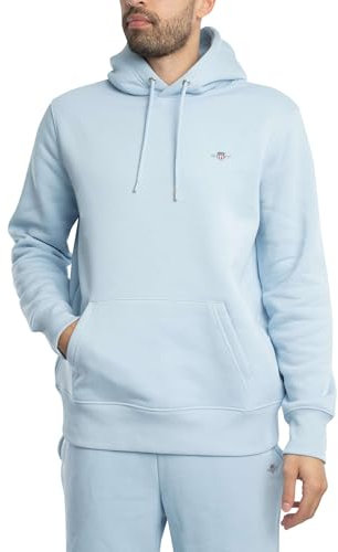 GANT Herren REG Shield Hoodie Kapuzenpullover, Fresh Blue, 3XL